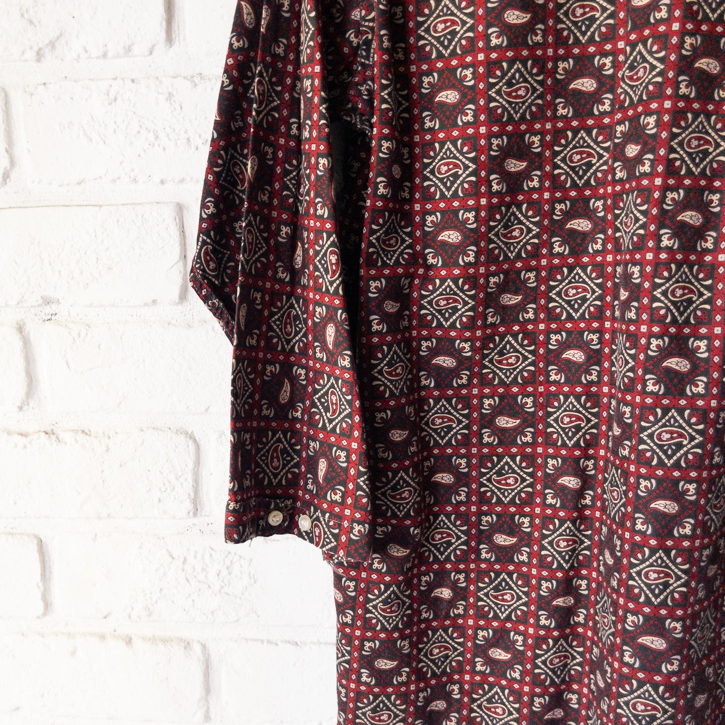 PILGRIM B.D.3/4 QUATER SLEEVE PAISLEY PRINT BOX SHIRTS VINTAGE 60'S
