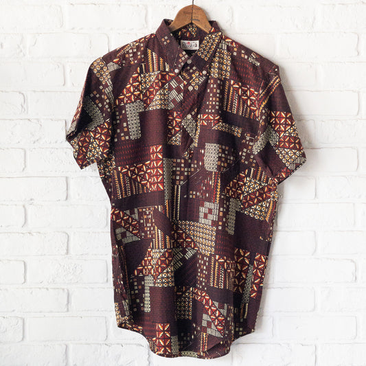 BLOCKS B.D. BATIK/FINE PETTERN PULLOVER SHIRTS 50-60'S VINTAGE