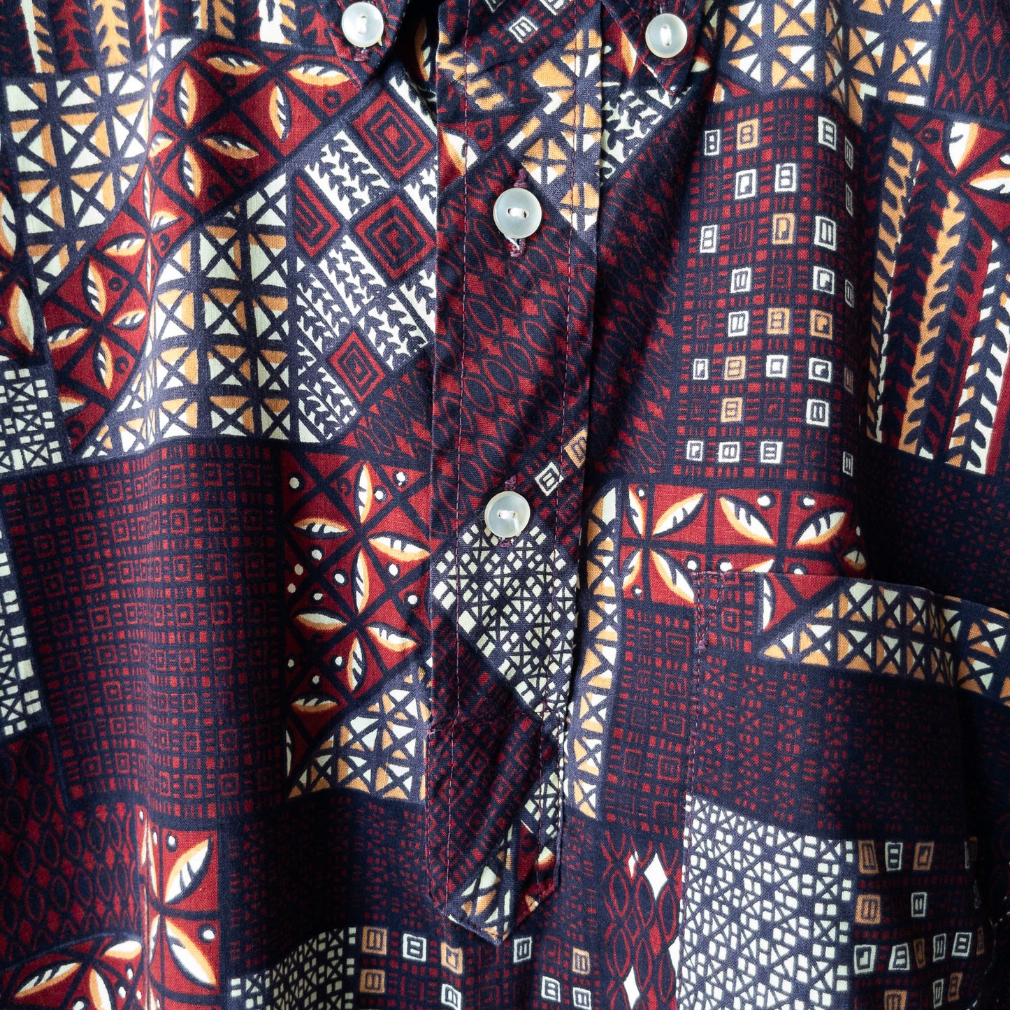 BLOCKS B.D. BATIK/FINE PETTERN PULLOVER SHIRTS 50-60'S VINTAGE