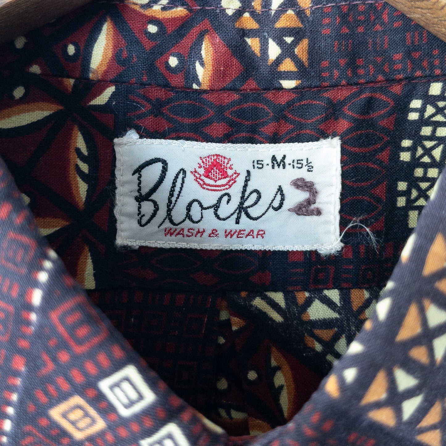 BLOCKS B.D. BATIK/FINE PETTERN PULLOVER SHIRTS 50-60'S VINTAGE