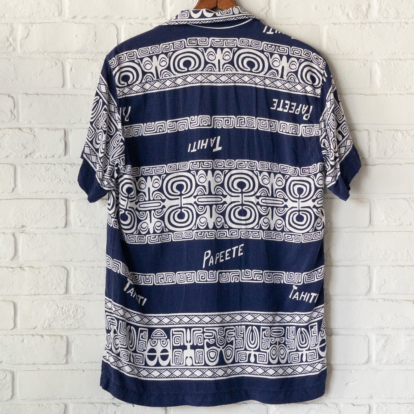 FELIX TAHITI POLINESIAN SAMOADYED INK PRINT SHIRTS VINTAGE 50'S