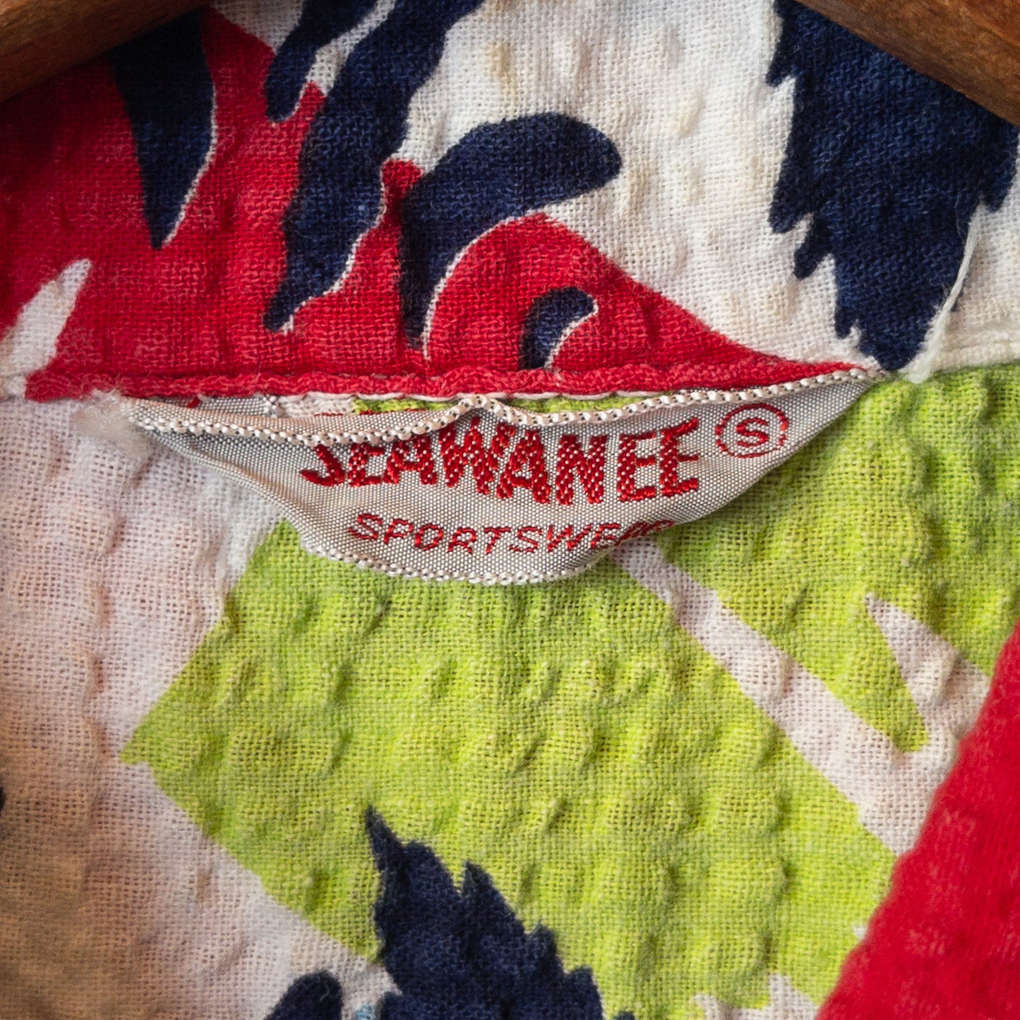 SEAWANEE FLORIDA FLOWER PRINT SEERSUCKER SHIRT VINTAGE 40'S