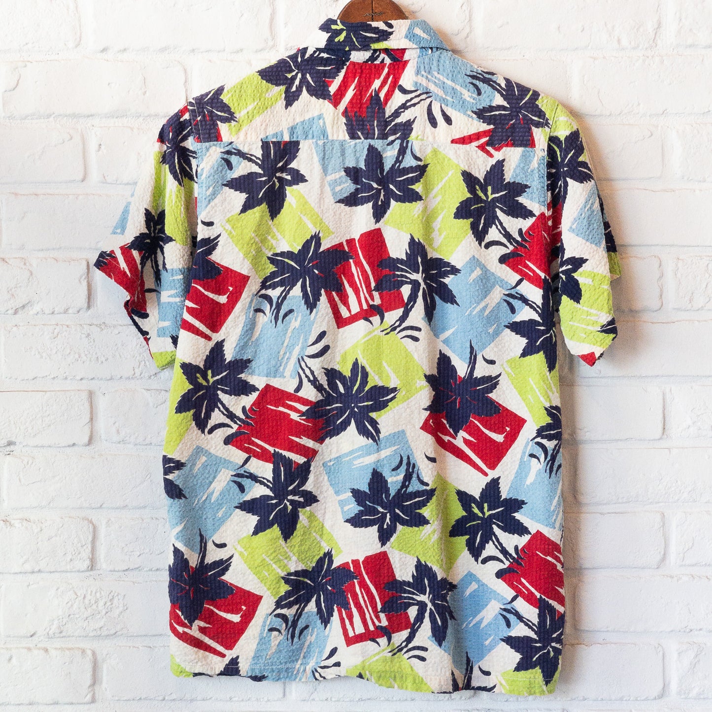 SEAWANEE FLORIDA FLOWER PRINT SEERSUCKER SHIRT VINTAGE 40'S