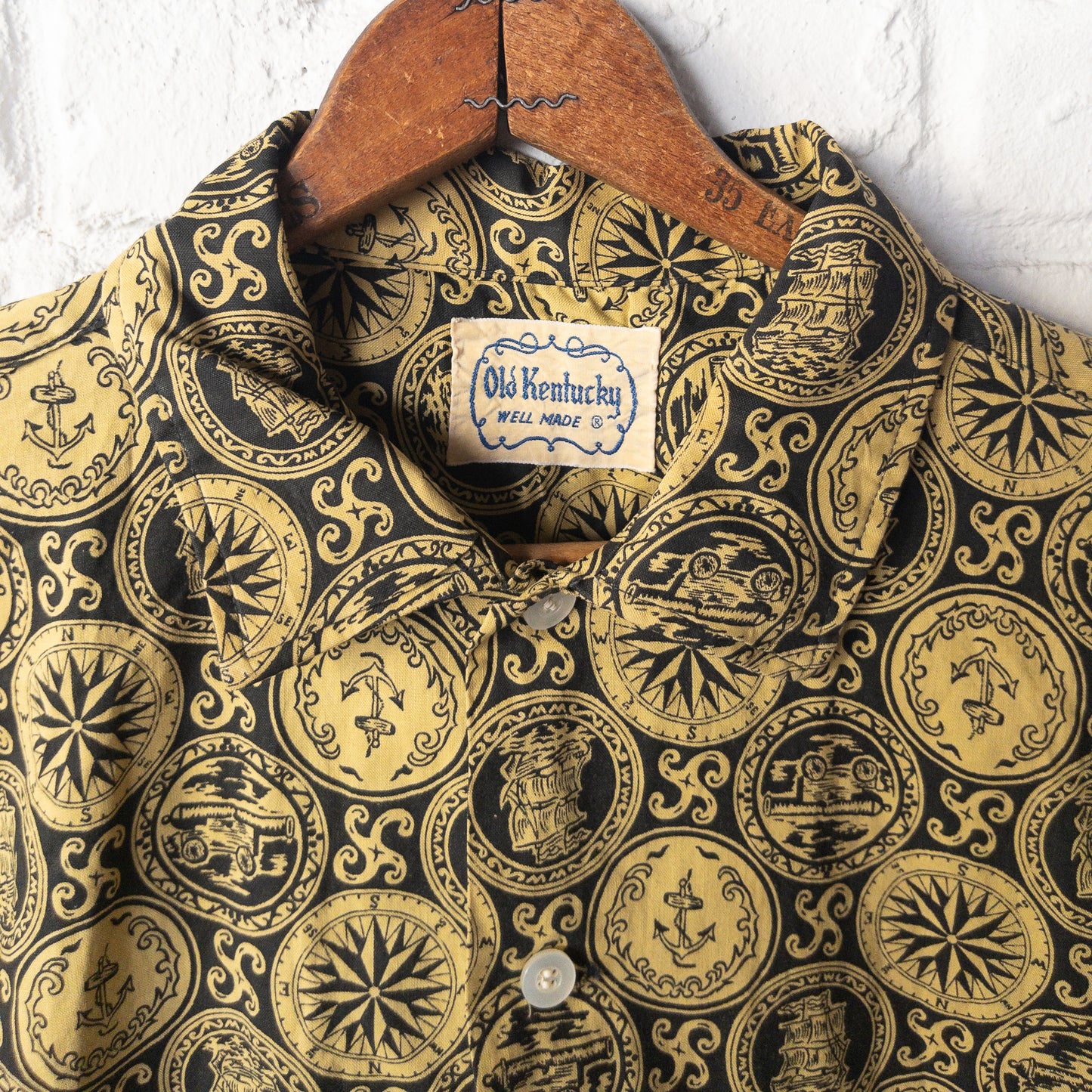 OLD KENTUCKY OPEN COLOR LONG SLEEVESHIRTS 50'S ALMOST DEAD STOCK