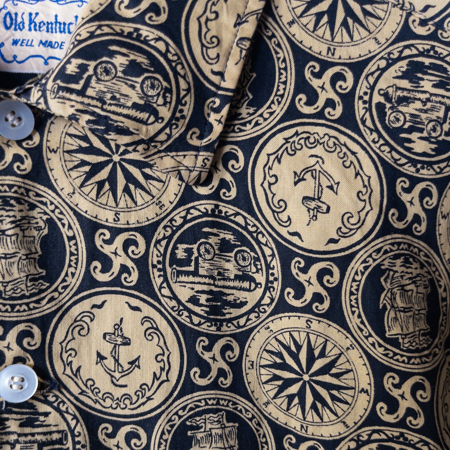 OLD KENTUCKY OPEN COLOR LONG SLEEVESHIRTS 50'S ALMOST DEAD STOCK