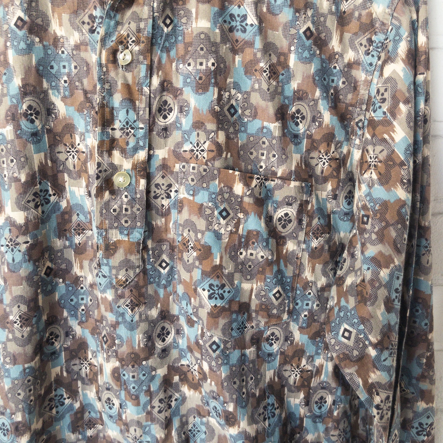 TOWNCRAFT PENNEY'S B.D. BATIK/FINE PETTERN PULLOVER SHIRTS 50-60'S VINTAGE