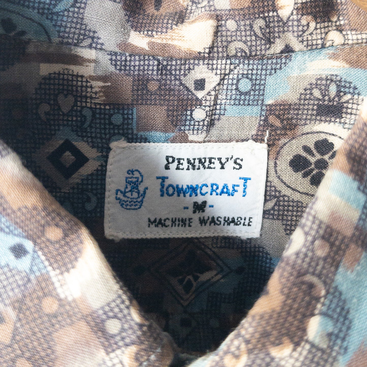TOWNCRAFT PENNEY'S B.D. BATIK/FINE PETTERN PULLOVER SHIRTS 50-60'S VINTAGE