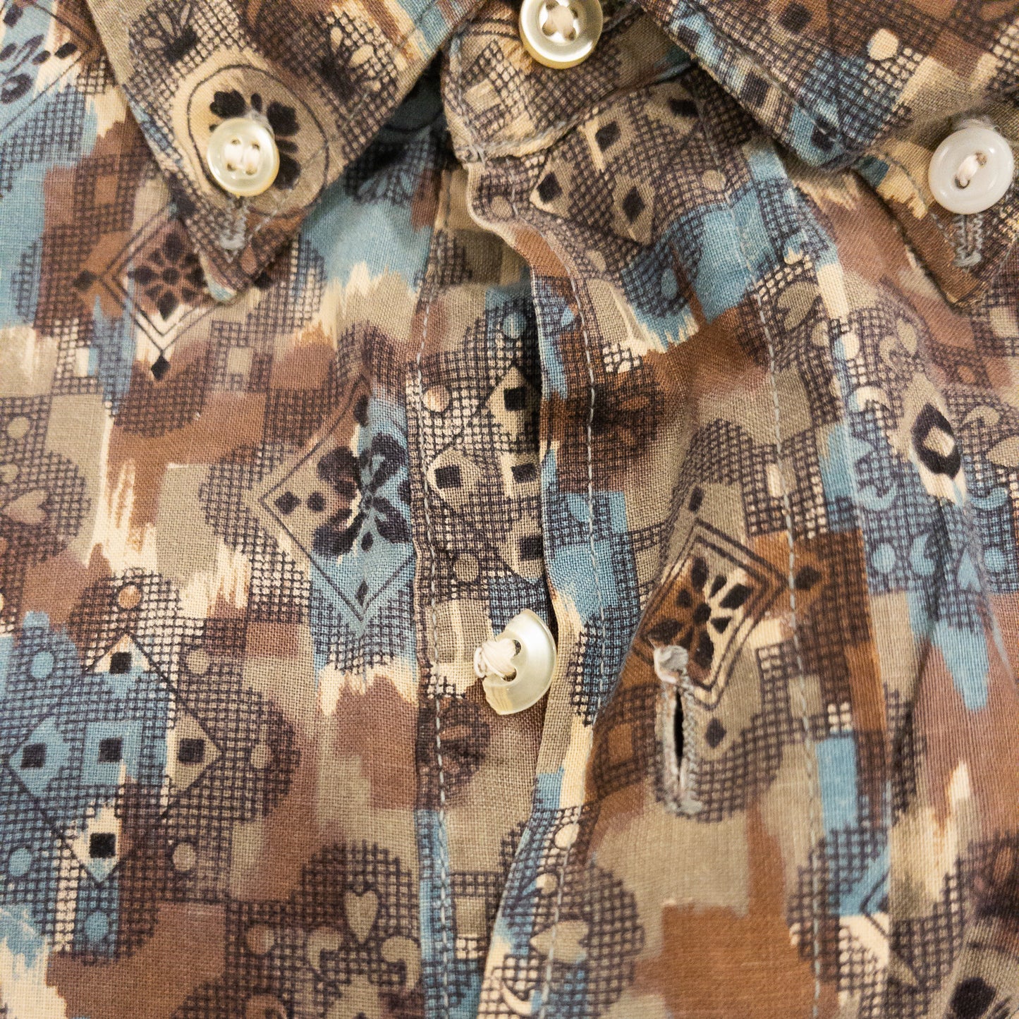 TOWNCRAFT PENNEY'S B.D. BATIK/FINE PETTERN PULLOVER SHIRTS 50-60'S VINTAGE