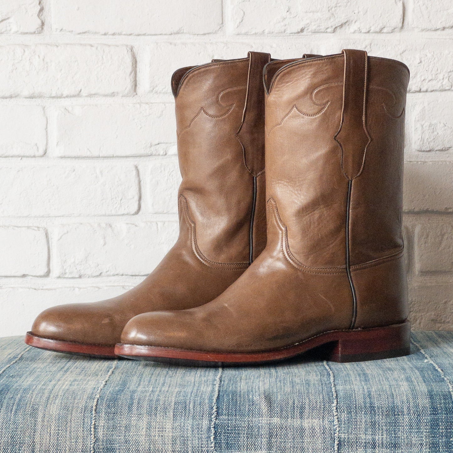 BLACK JACK BASIC ROPER BOOTS RANCH HAND TAUPE