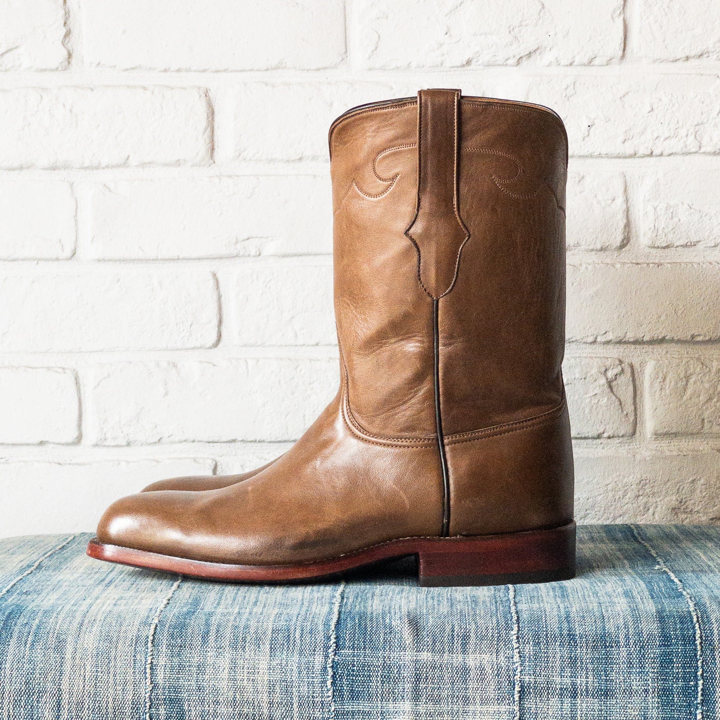 BLACK JACK BASIC ROPER BOOTS RANCH HAND TAUPE