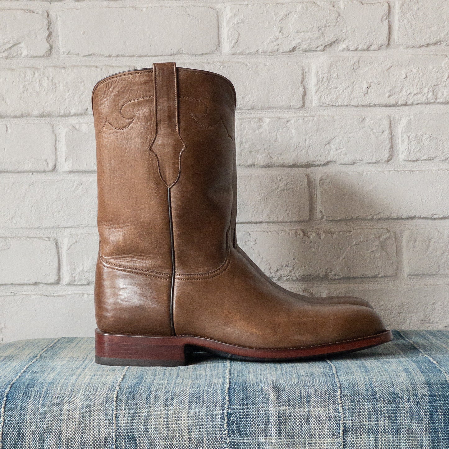 BLACK JACK BASIC ROPER BOOTS RANCH HAND TAUPE