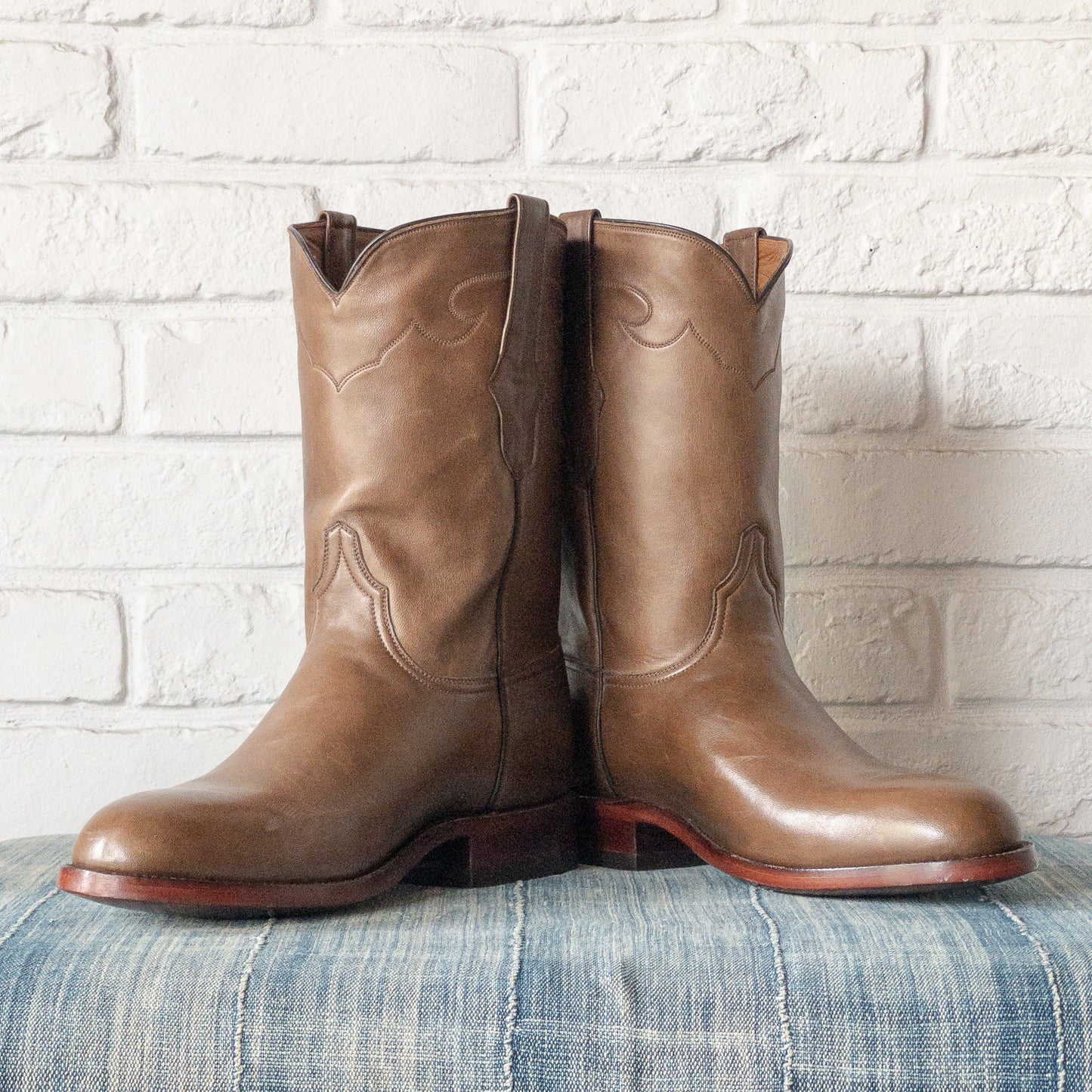 BLACK JACK BASIC ROPER BOOTS RANCH HAND TAUPE