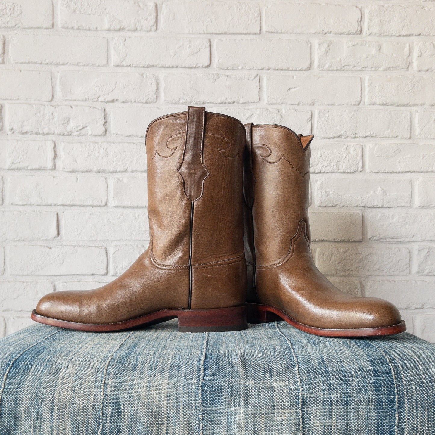 BLACK JACK BASIC ROPER BOOTS RANCH HAND TAUPE