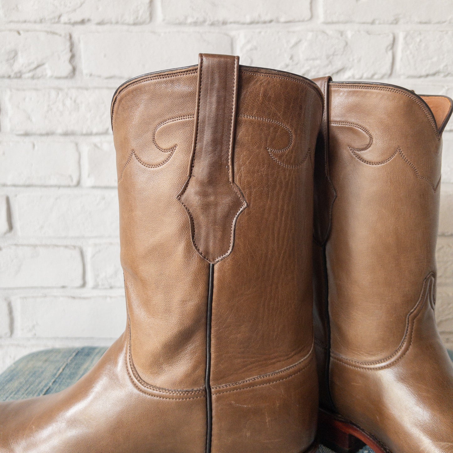 BLACK JACK BASIC ROPER BOOTS RANCH HAND TAUPE