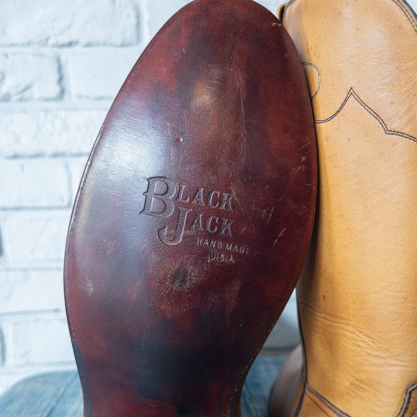 BLACK JACK BASIC ROPER BOOTS RANCH HAND HONEY