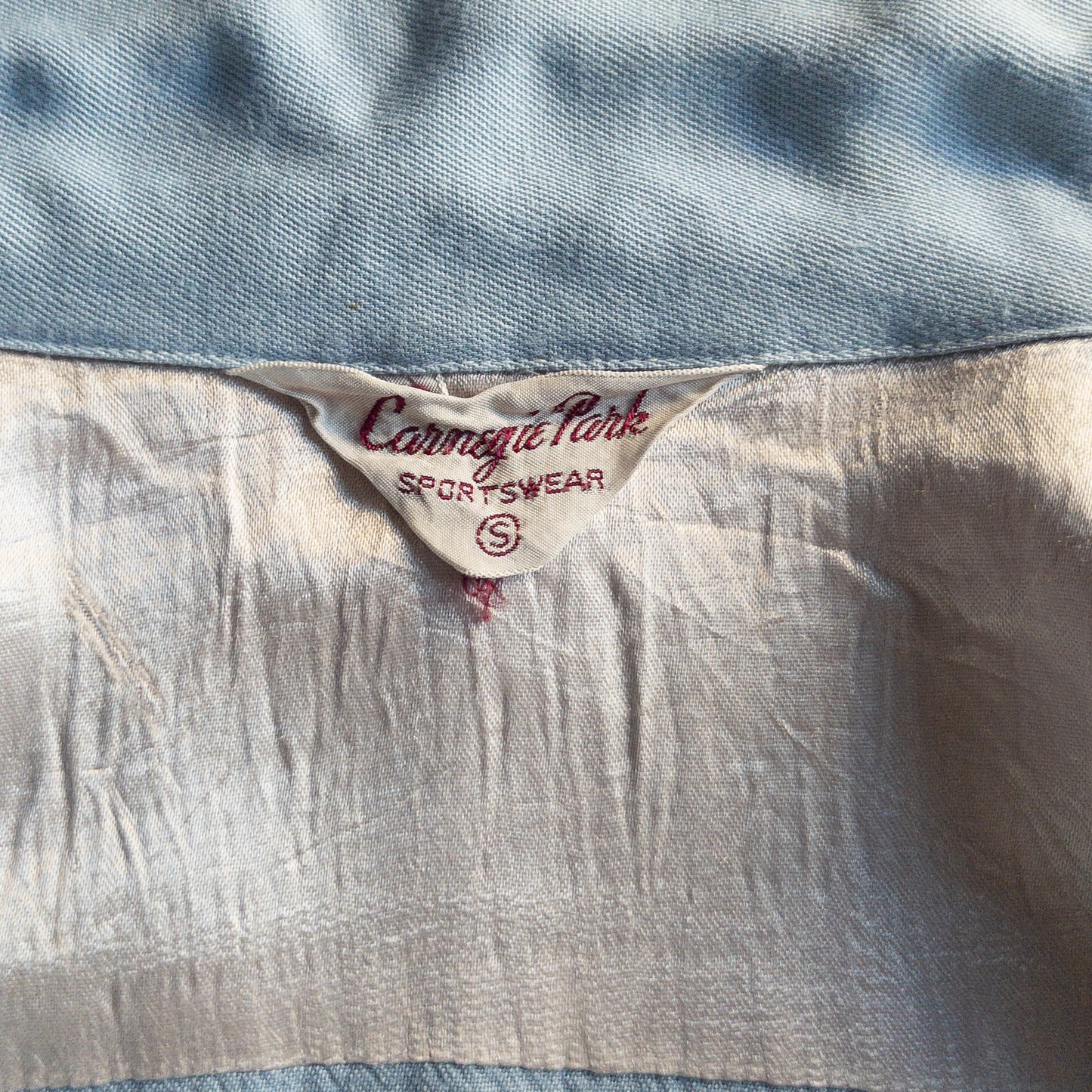 ARGYLE CHECK RAYON LONGSLEEVE SHIRTS 1950'S VINTAGE