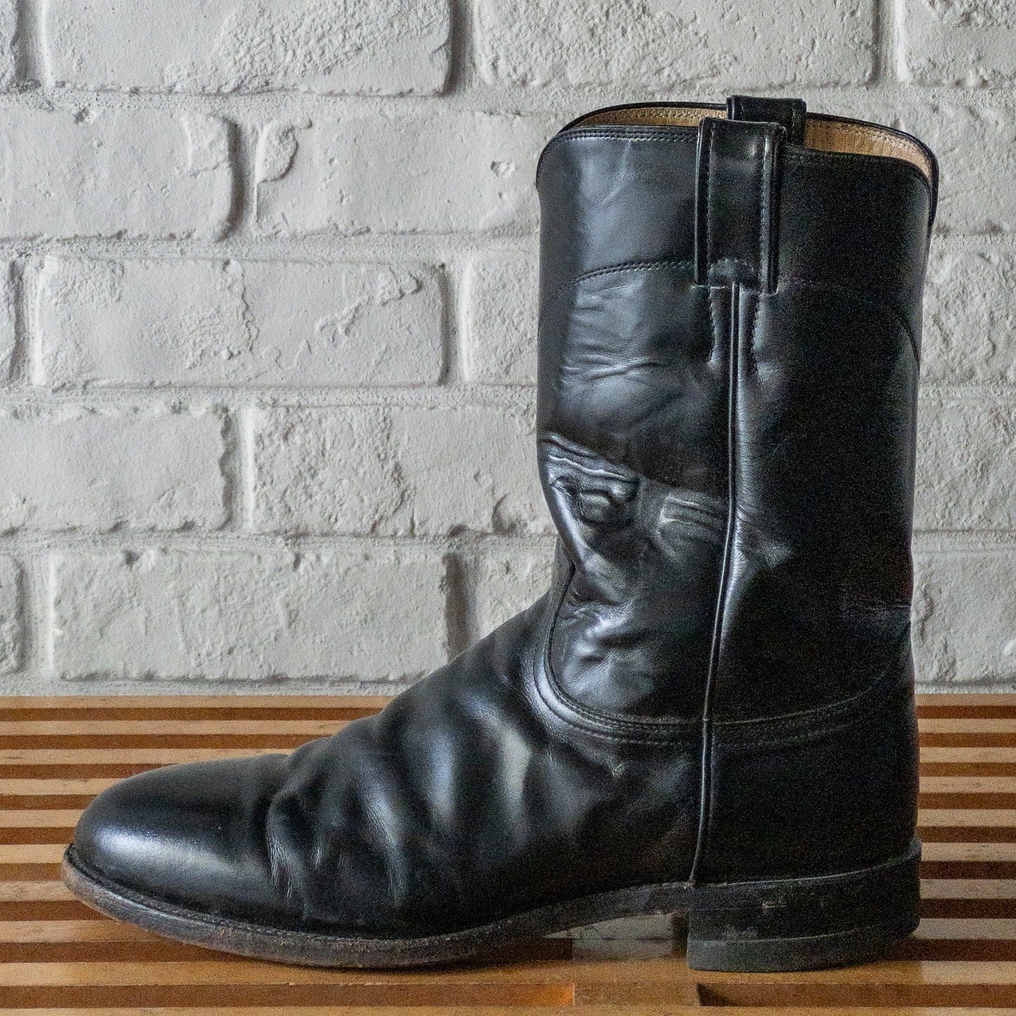 JUSTIN WESTERN BOOTS 1990'S VINTAGE