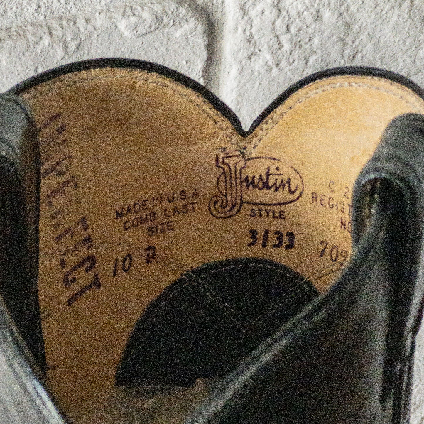JUSTIN WESTERN BOOTS 1990'S VINTAGE