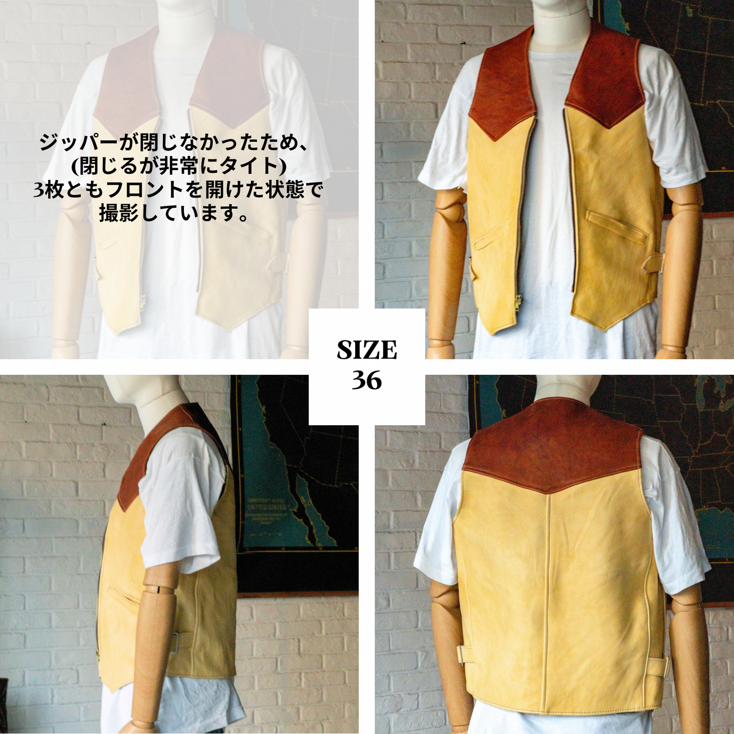 UBER DEER SKIN LEATHER VEST *EXCLUSIVE(別注アイテム)