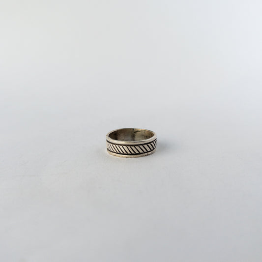 NAVAJO SILVER RING(#18.5)6mm  by RICK ENRIQUEZ var.1
