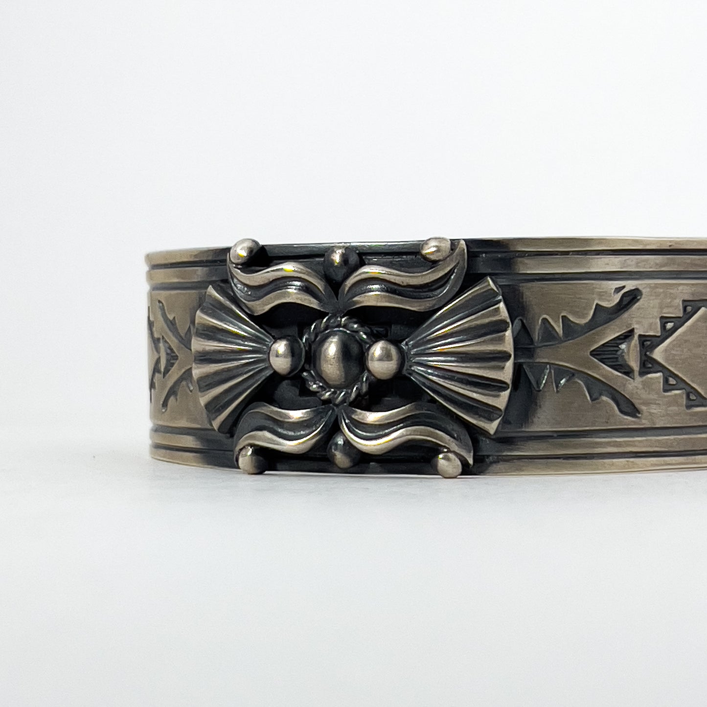 NAVAJO SILVER BRACELET by DELBERT GORDON