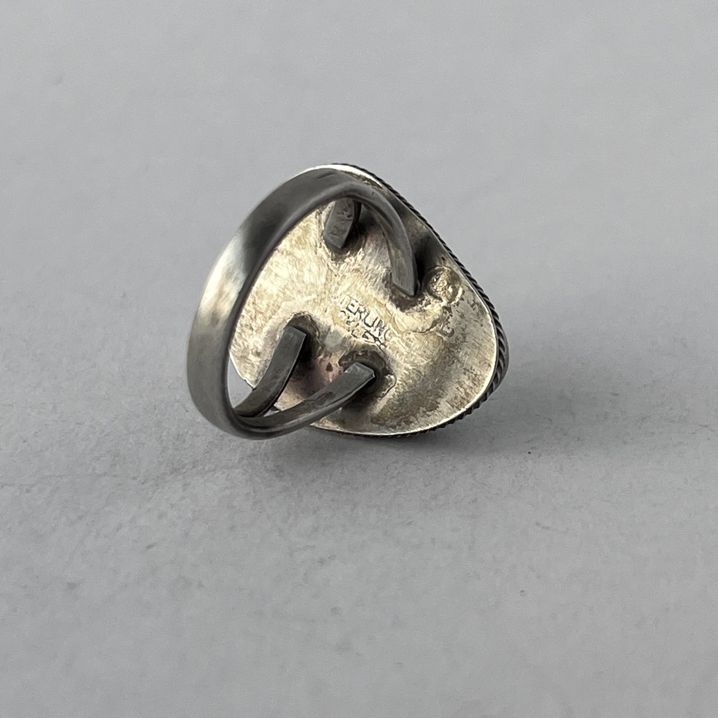 NAVAJO TURQUOIS RING(#20) by ELI SKEETS var.2