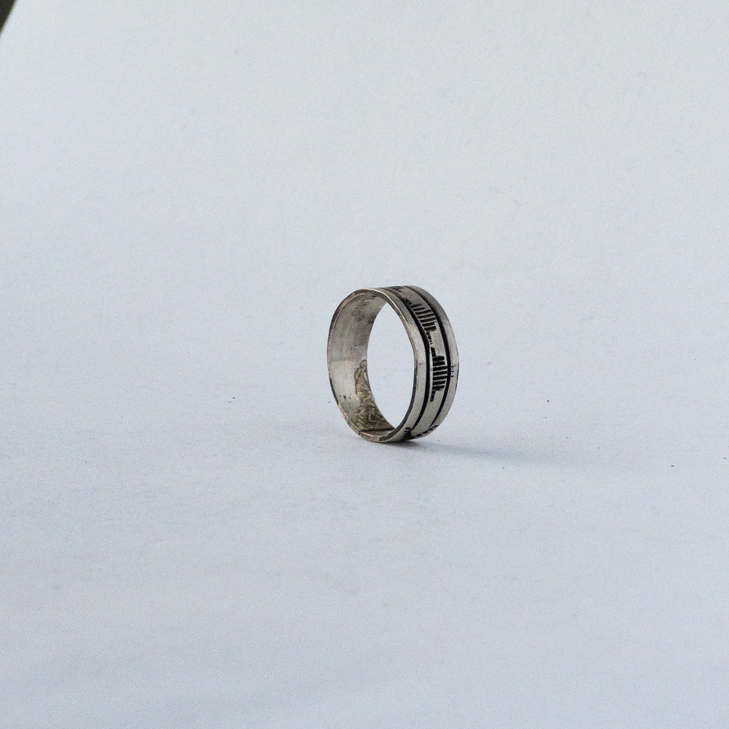 NAVAJO SILVER RING(#21)6mm by RICK ENRIQUEZ var.5