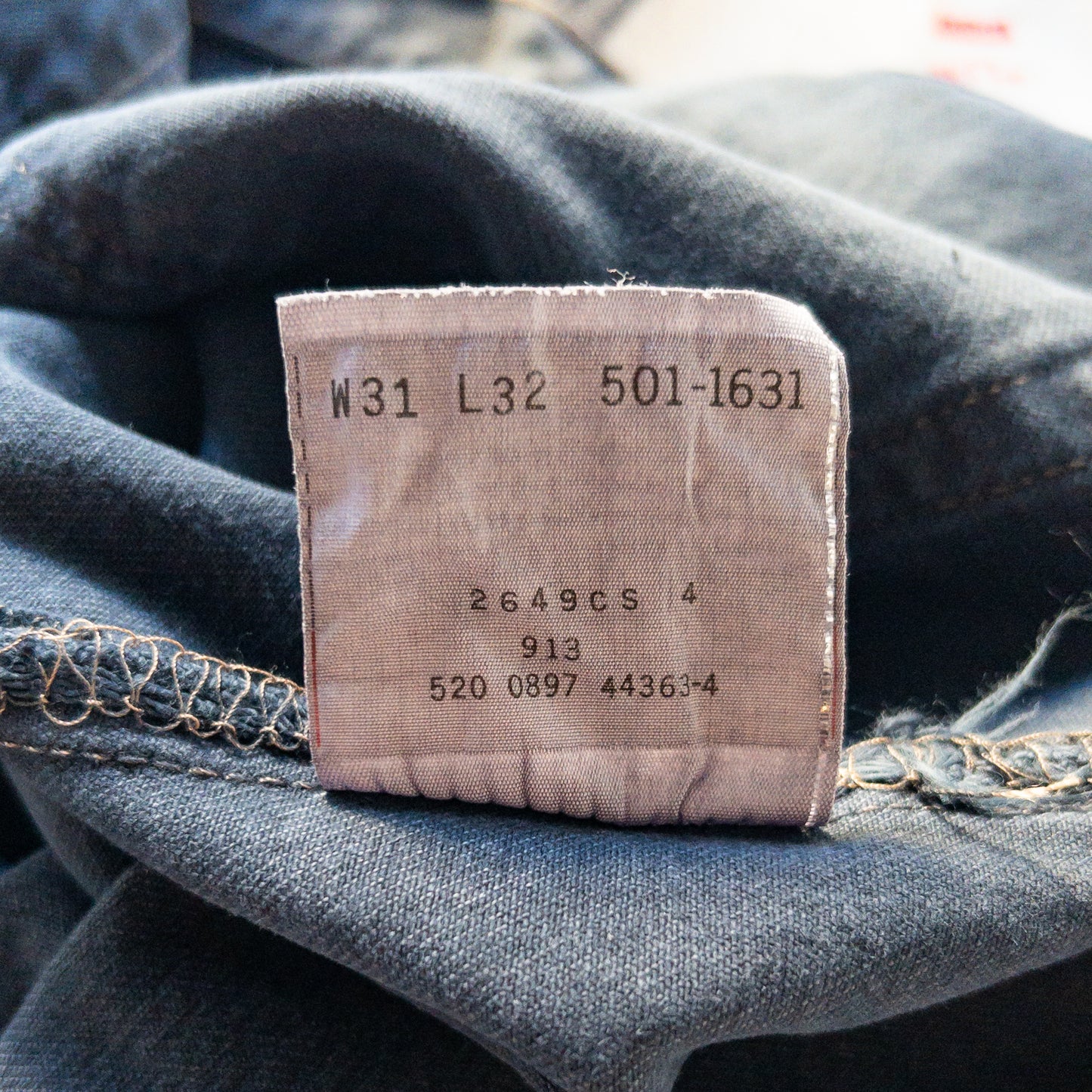 LEVI'S 501 OVERDYE COLOR DENIM 94's DEAD STOCK (W31L32)
