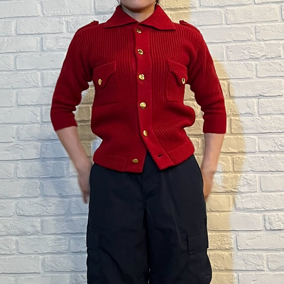 BRITISH WOMEN’S KNIT 1950'S VINTAGE(RED)