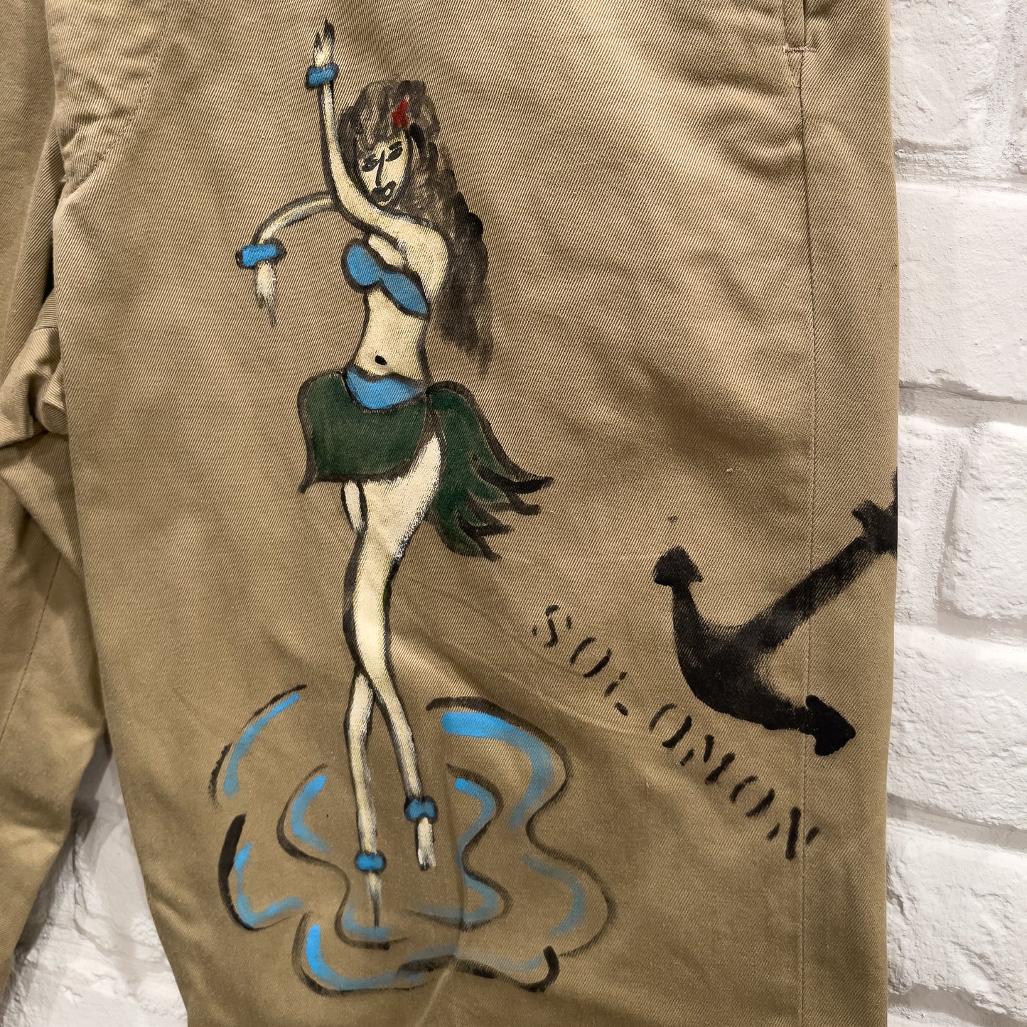SHANANAMIL GYPSY USN PINUP HAND DRAWN CHINO PANTS VINTAGE VAR.3