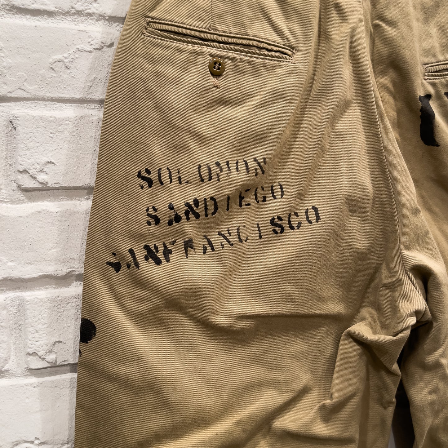 SHANANAMIL GYPSY USN PINUP HAND DRAWN CHINO PANTS VINTAGE VAR.3