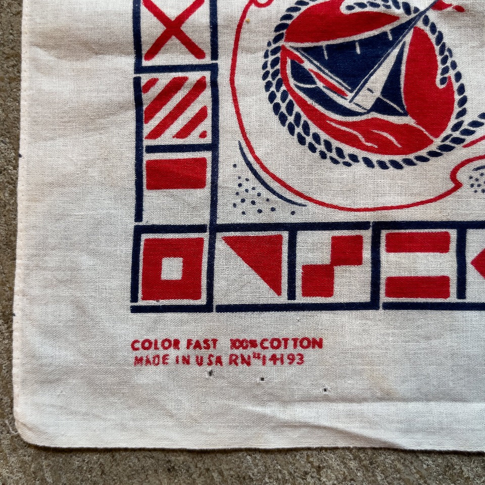 UNIQUE PRINT BANDANA 1960'S VINTAGE