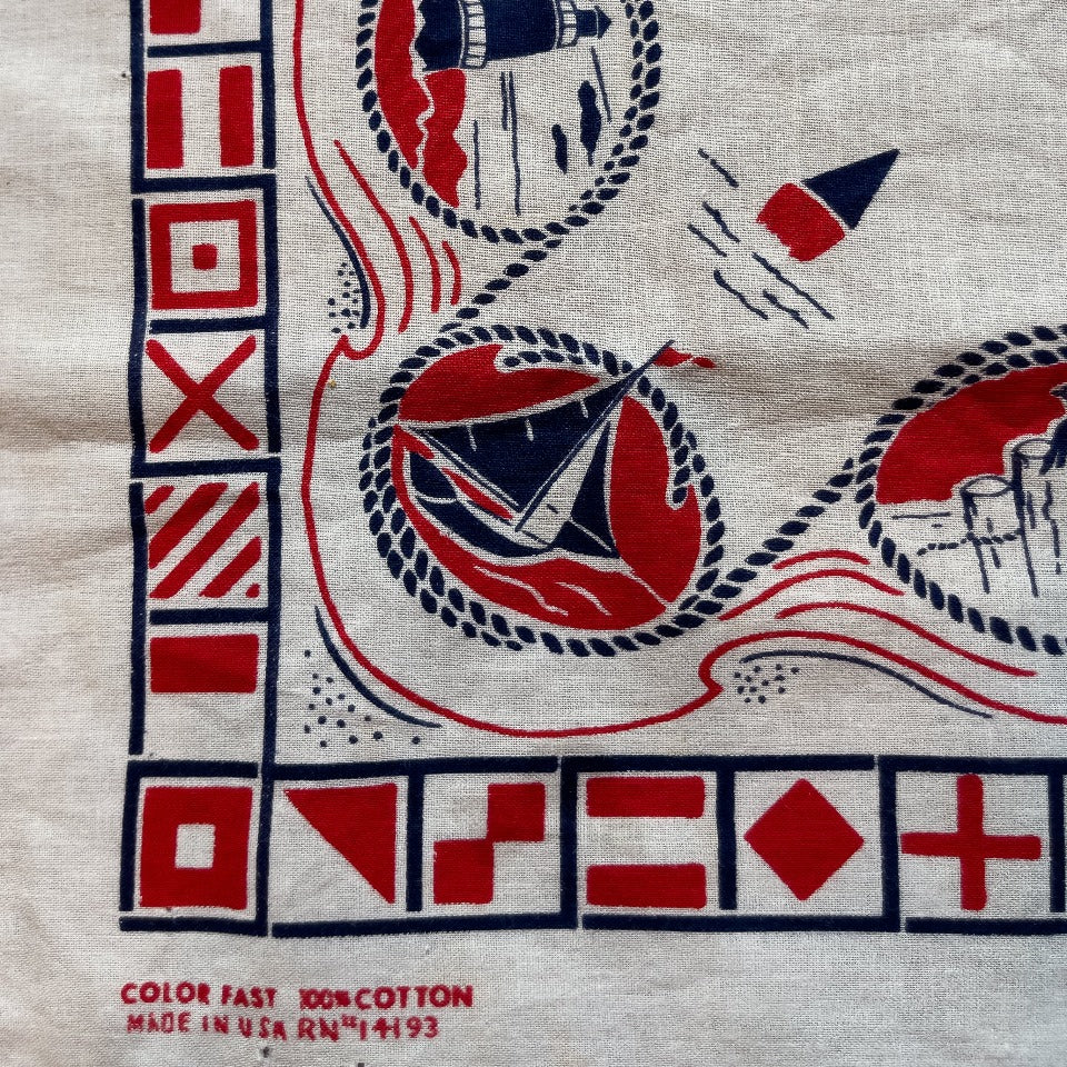 UNIQUE PRINT BANDANA 1960'S VINTAGE