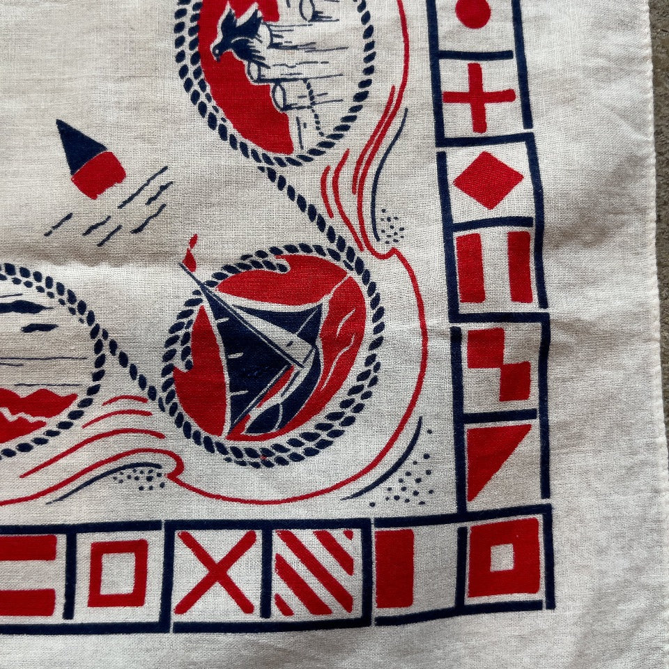 UNIQUE PRINT BANDANA 1960'S VINTAGE