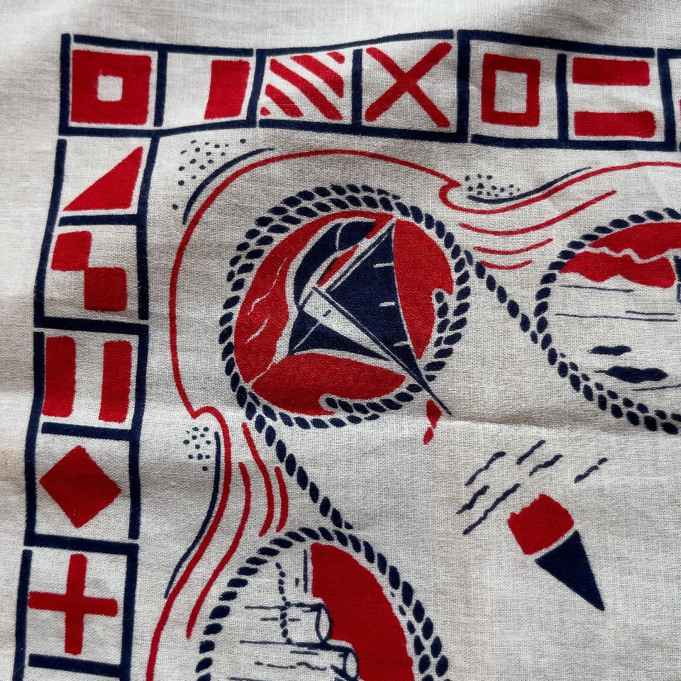 UNIQUE PRINT BANDANA 1960'S VINTAGE
