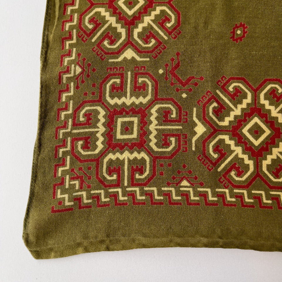RARE COLOR & PRINT VINTAGE BANDANA 1950'S VINTAGE