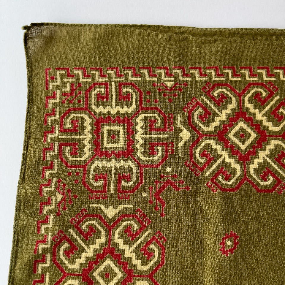 RARE COLOR & PRINT VINTAGE BANDANA 1950'S VINTAGE
