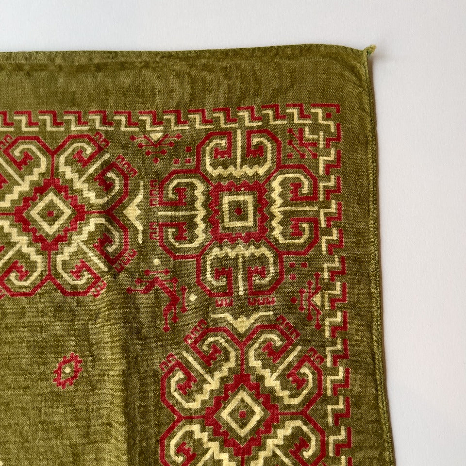 RARE COLOR & PRINT VINTAGE BANDANA 1950'S VINTAGE