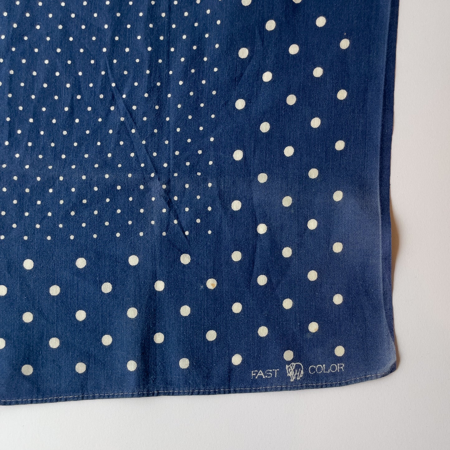 ELEPHANT BRAND POLKA DOT BANDANA VINTAGE 1940'S