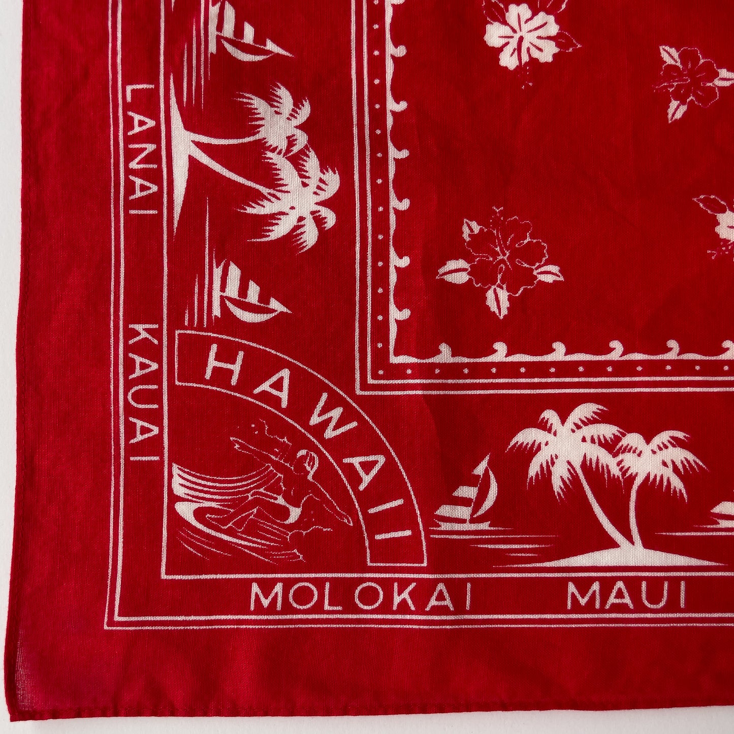RARE HAWAII TROPICAL BANDANA 1950'S VINTAGE