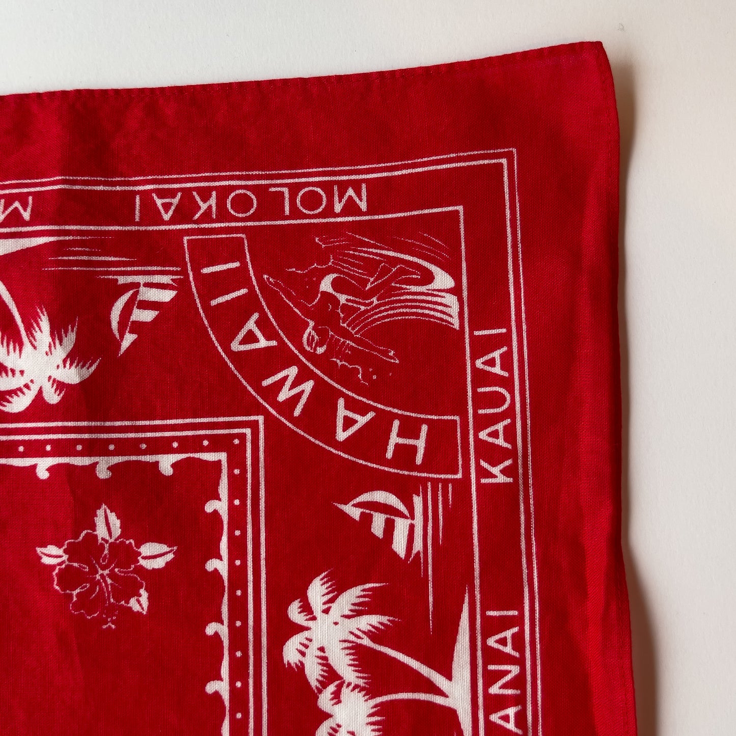 RARE HAWAII TROPICAL BANDANA 1950'S VINTAGE
