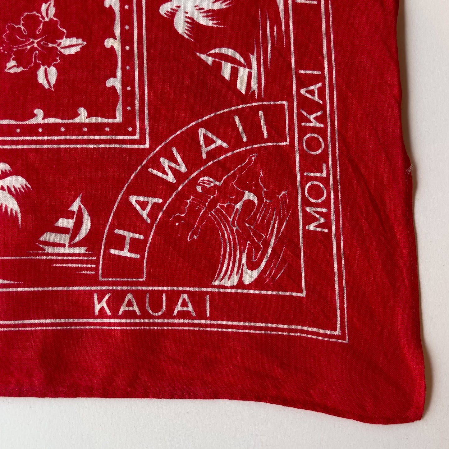RARE HAWAII TROPICAL BANDANA 1950'S VINTAGE