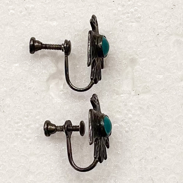 FRED HARVEY TQ THUNDERBIRD EARRING VINTAGE c.1940