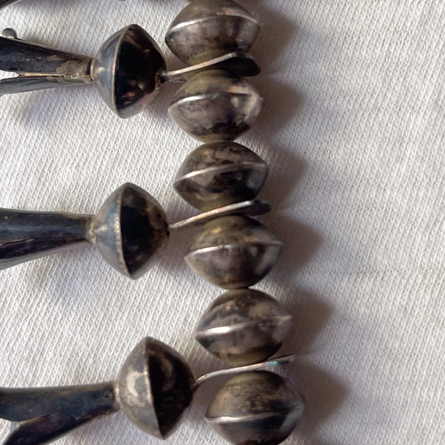 NAVAJO SILVER SQUASH BLOSSOM NAJA NECKLACE c.1940