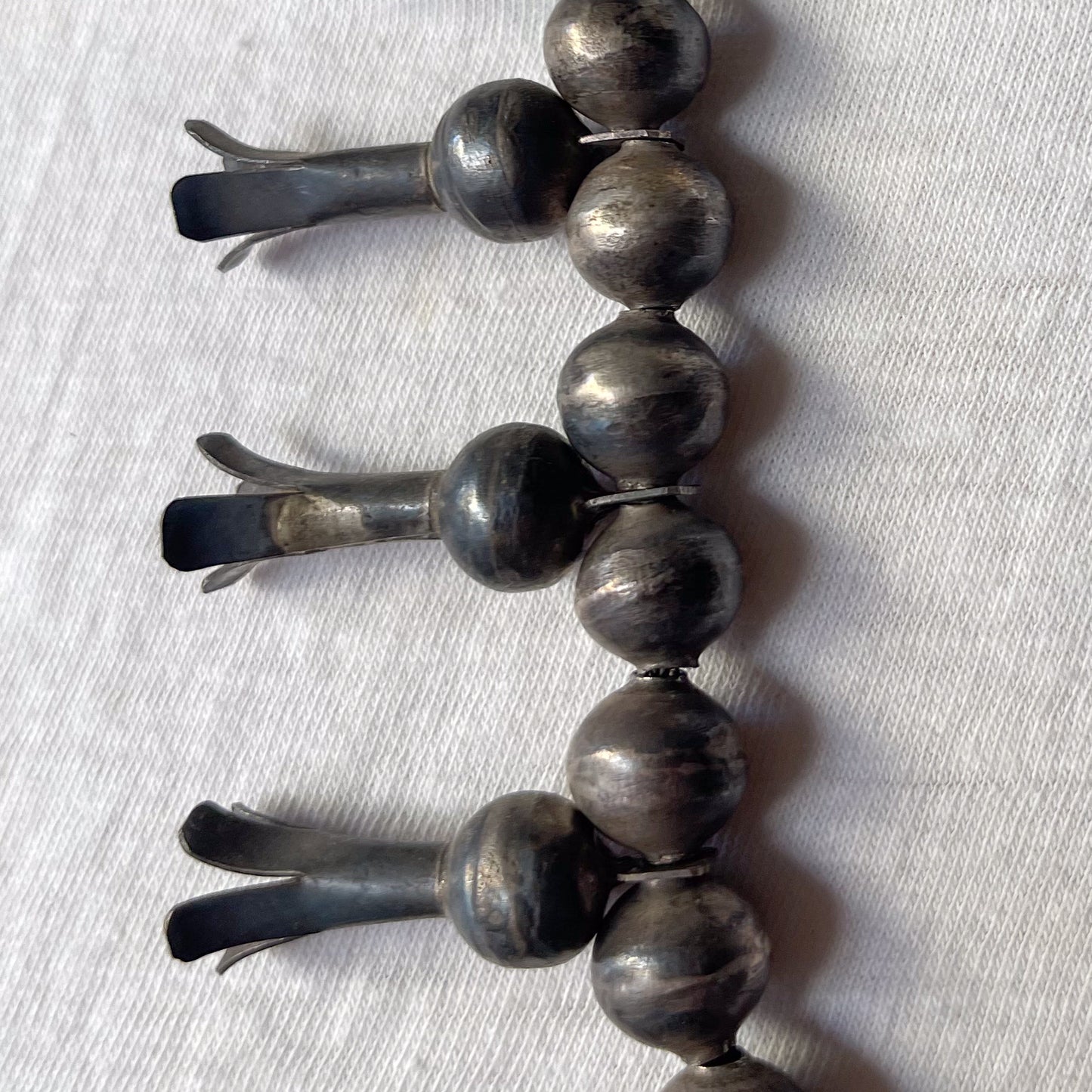 NAVAJO SILVER SQUASH BLOSSOM NAJA NECKLACE c.1930