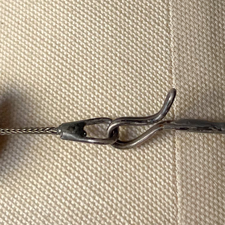NAVAJO SILVER SQUASH BLOSSOM NAJA NECKLACE c.1950