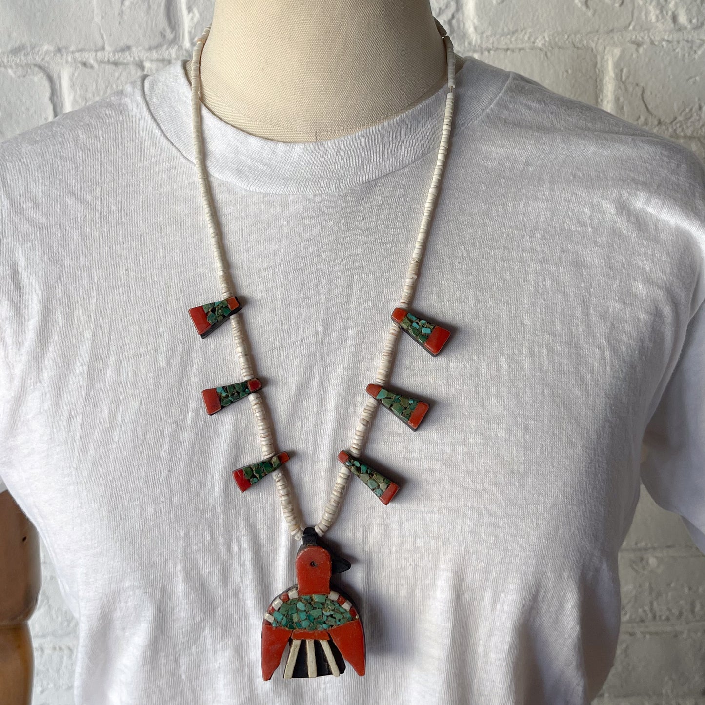 SANTO DOMINGO BATTERY BIRD NECKLACES THUNDERBIRD 1930'S ①