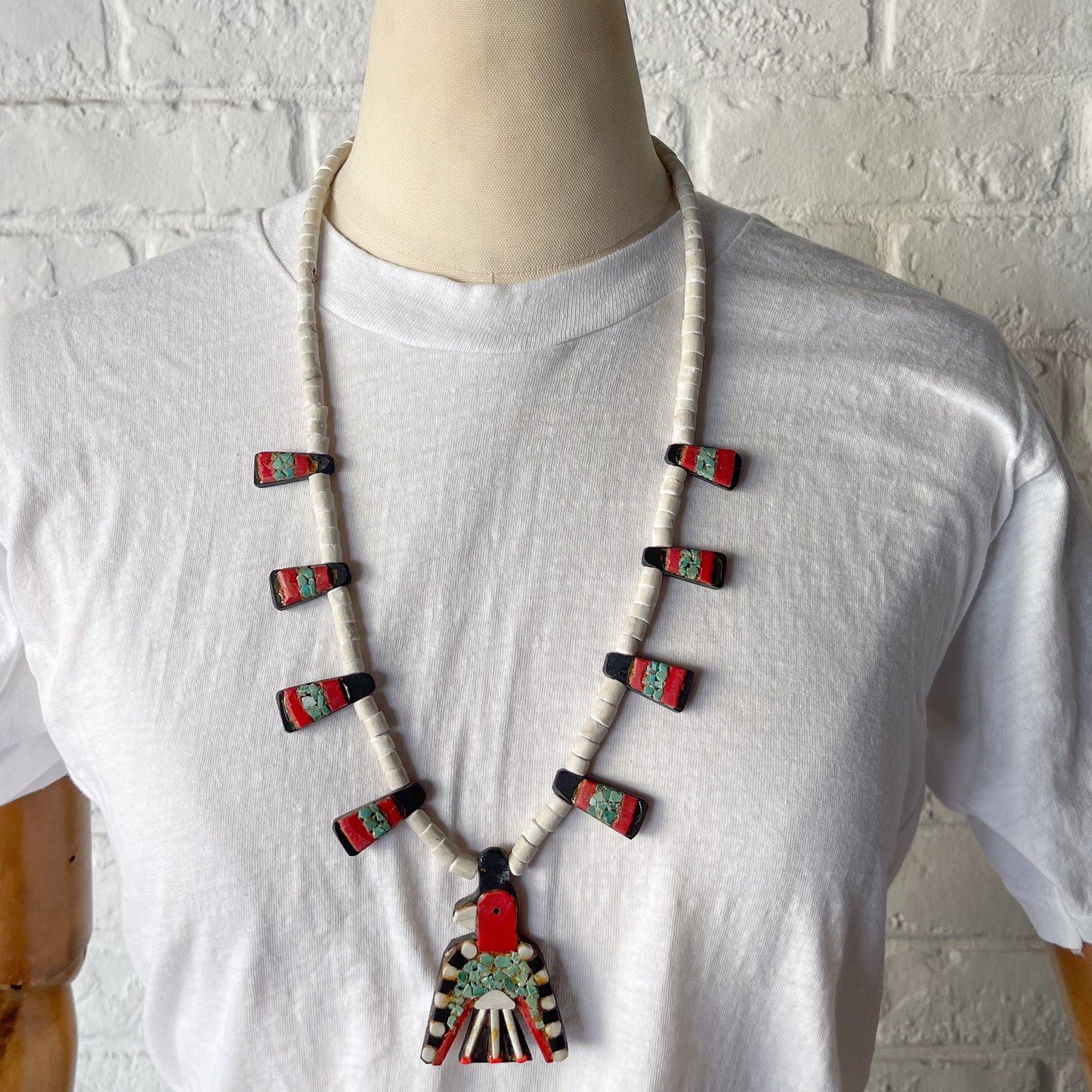 SANTO DOMINGO BATTERY BIRD NECKLACES THUNDERBIRD 1930'S ②