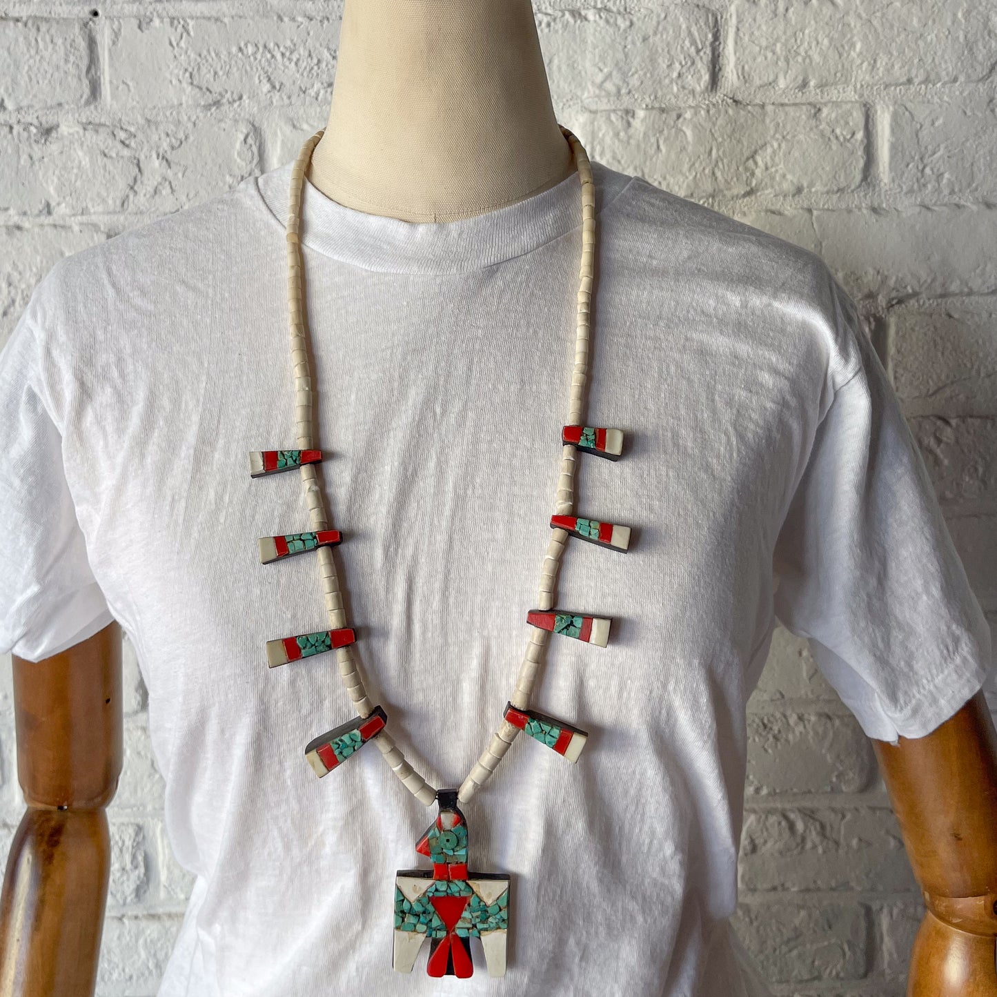 SANTO DOMINGO BATTERY BIRD NECKLACES THUNDERBIRD 1930'S ③