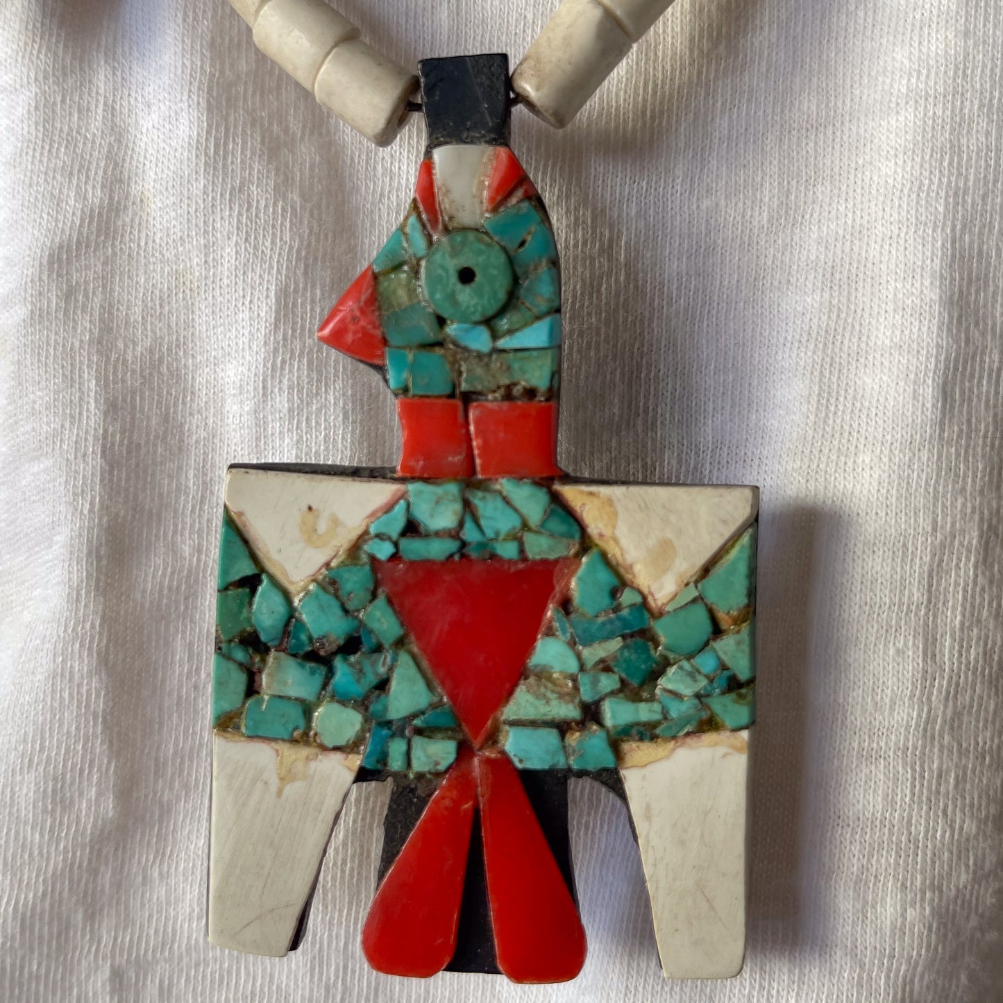 SANTO DOMINGO BATTERY BIRD NECKLACES THUNDERBIRD 1930'S ③